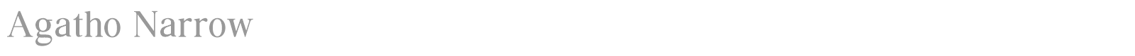Agatho font preview
